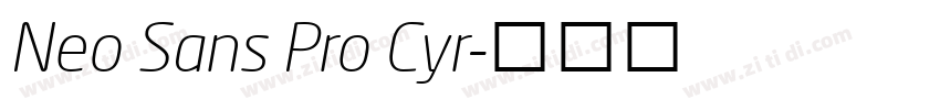 Neo Sans Pro Cyr字体转换